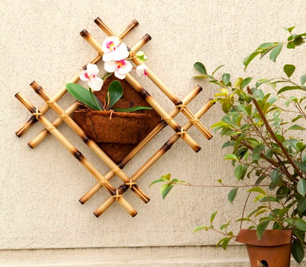 Nghệ thuật trang trí giỏ lan treo tường đầy sáng tạo