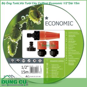 Trọn bộ ống tưới, vòi tưới Cellfast Economic 1/2″Dài 15m (10-101)