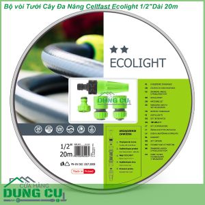 Trọn bộ ống tưới, vòi tưới Cellfast Ecolight 1/2″ Dài 20m (10-190)