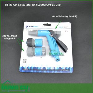 Trọn bộ vòi tưới cò tay Ideal Line Cellfast 3/4” 50-720