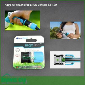 Cút nối nhanh stop ống nước, vòi tưới Cellfast Ergo 1/2″ (53-120)
