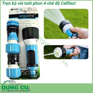 Trọn bộ vòi tưới cây rửa xe Cellfast Ergo 13/4″ 53-515